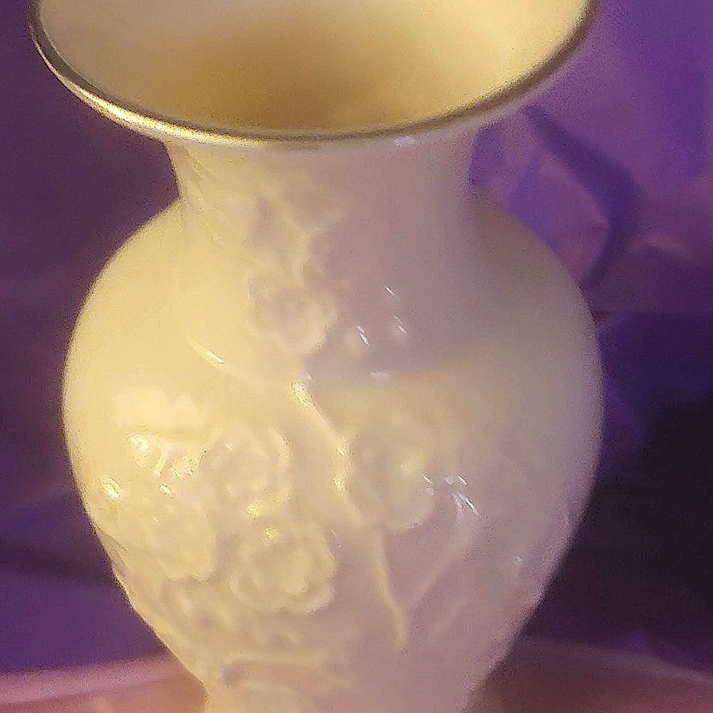 Vintage Lenox Bulb Vase with Platinum Trim